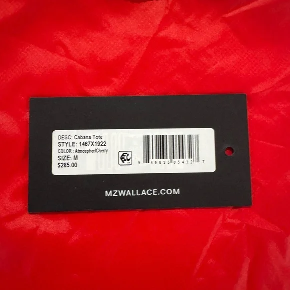 MZ Wallace Cabana Tote - Cherry Red & Atmosphere - Picture 6 of 10